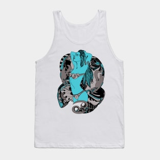 Blue Grey Cancer Beauty Tank Top